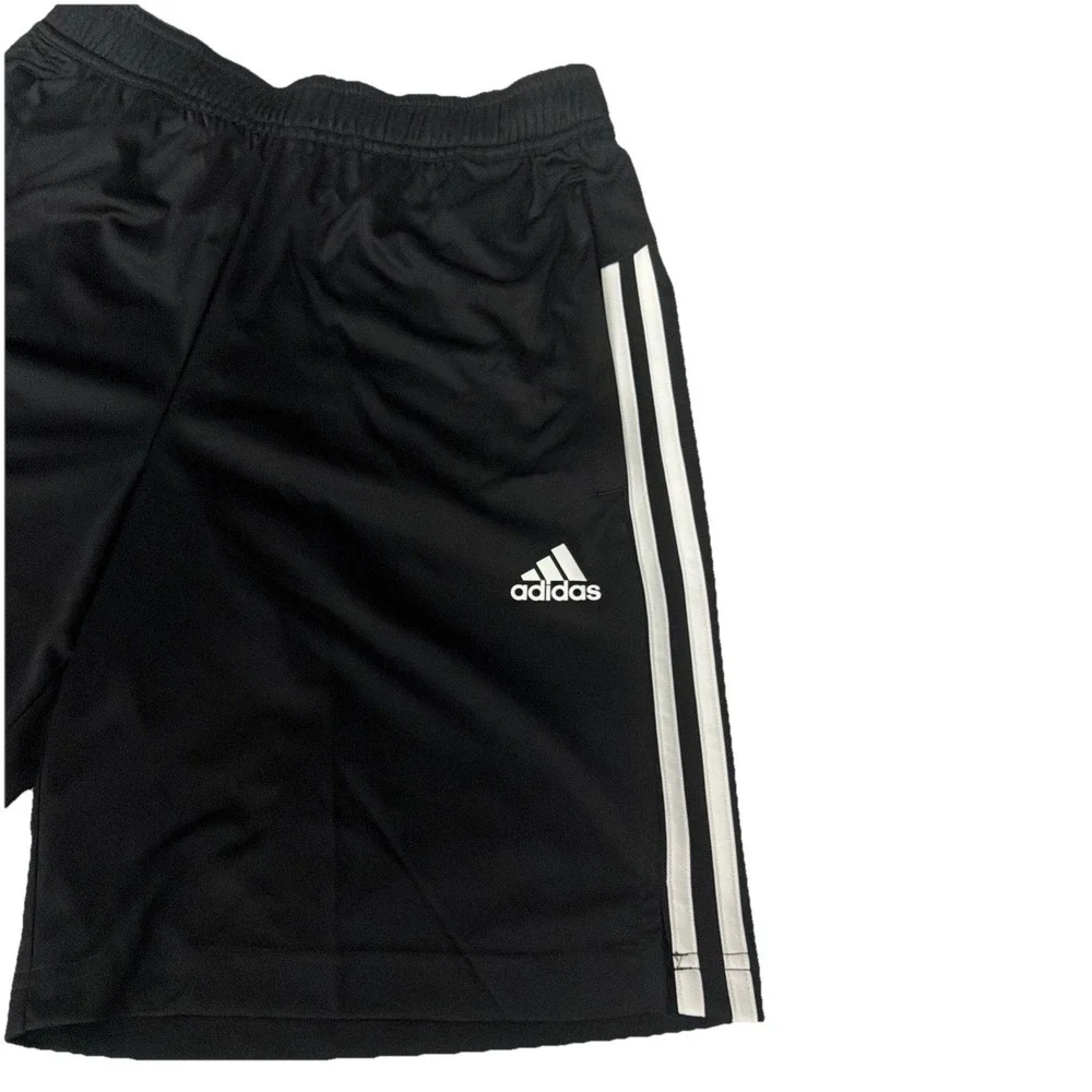 adidas Men's Active Stripe Short - Workout Running Shorts Black Stripe Size S NW